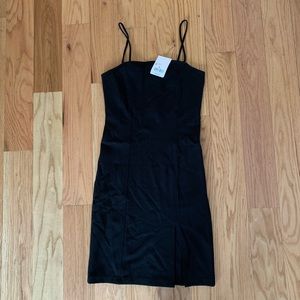 NWT Black Bodycon Dress w/ slit